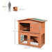 A-frame wood wooden rabbit hutch small animal house pet cage chicken Nexellus