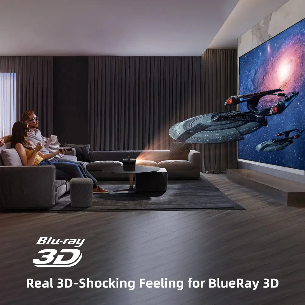 Hd 3d home theater projector rechargeable