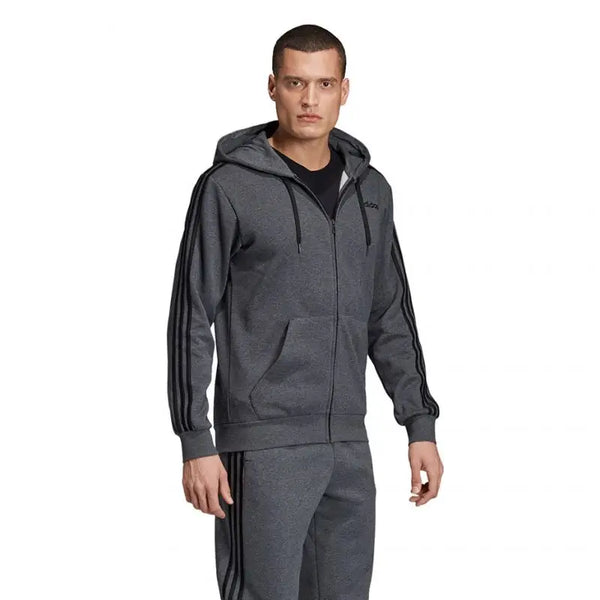 Adidas essentials 3 stripes fullzip fleece men sweatshirt