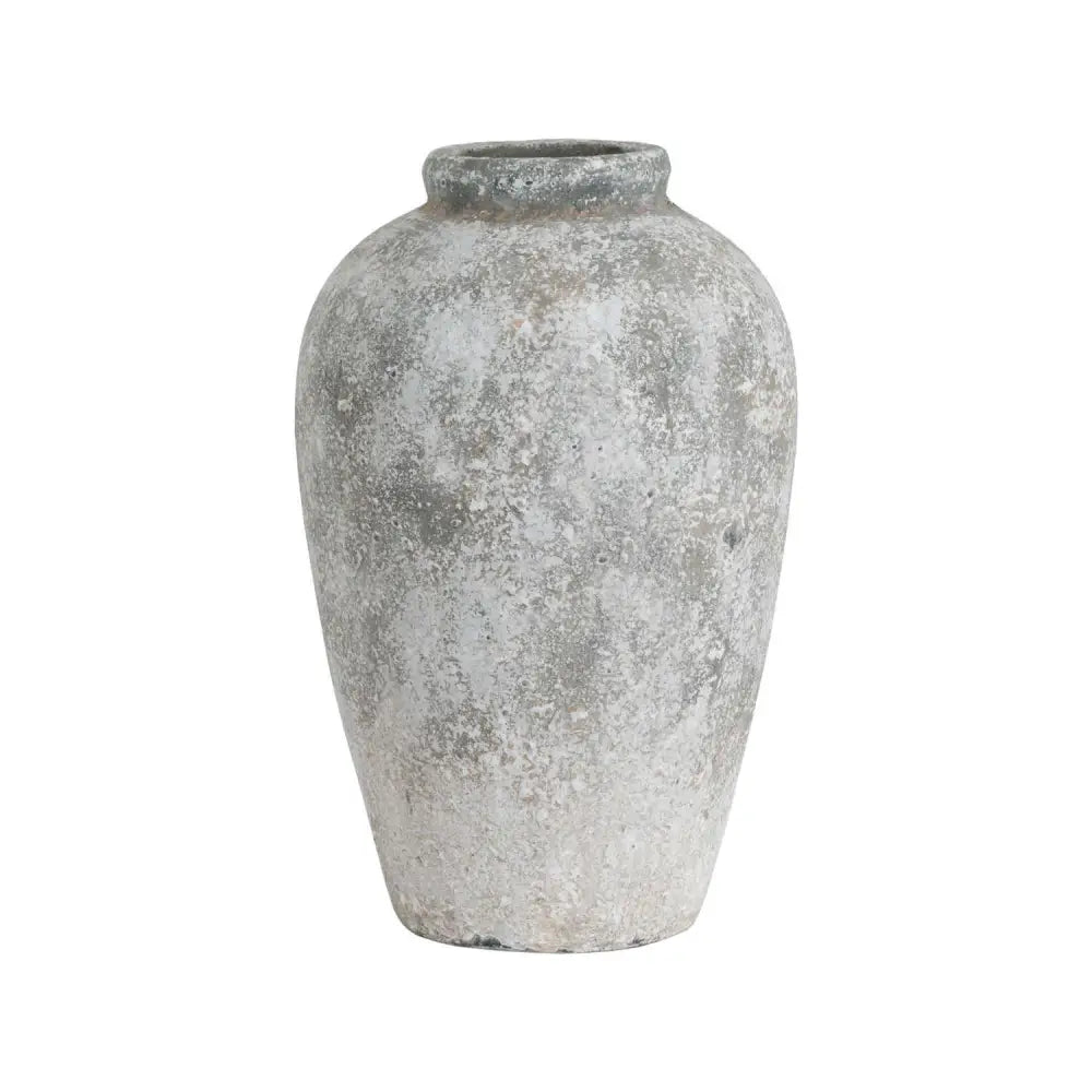 Aged stone tall ceramic vase - Vases