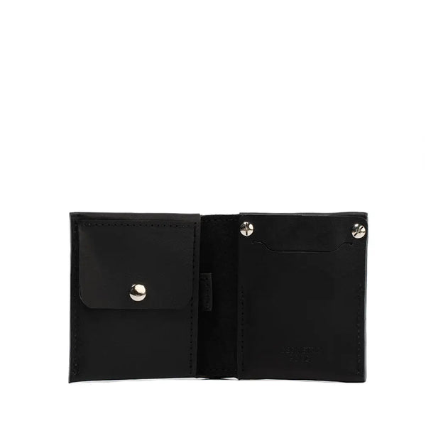 Airtag billfold wallet with coin pouch - Black