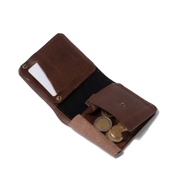 Airtag billfold wallet with large coin pouch