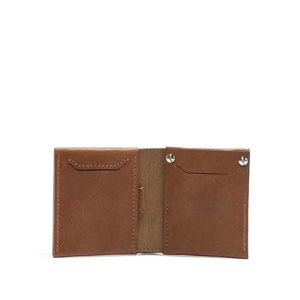 Airtag wallet - leather billfold 2.0 - Brown