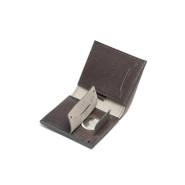 Airtag wallet - leather billfold 2.0 - Gray