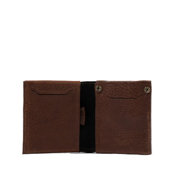 Airtag wallet - leather billfold 2.0 - Mahogany