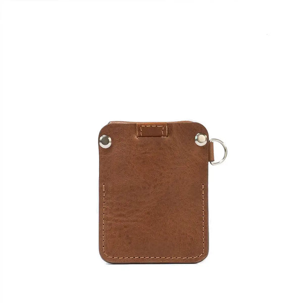 Airtag wallet with d-ring - Brown