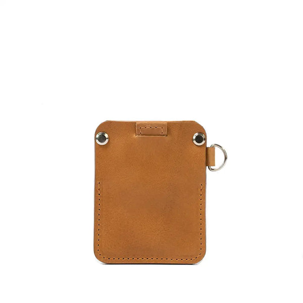 Airtag wallet with d-ring - Camel