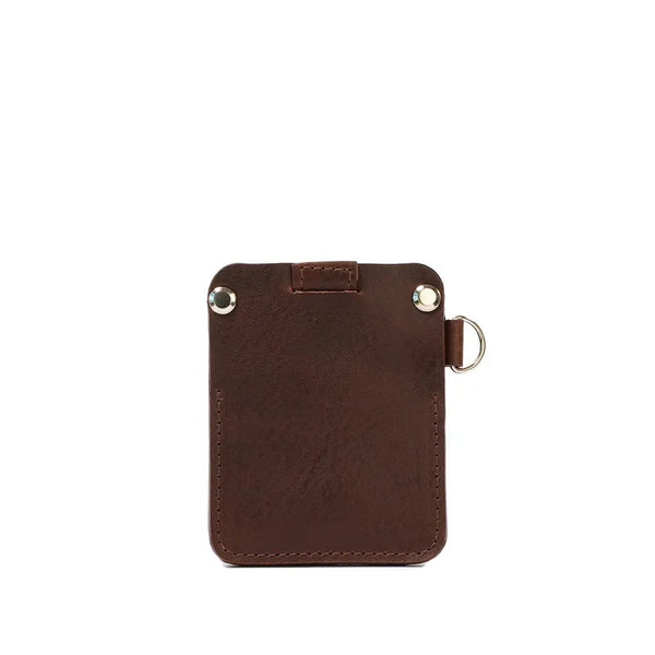 Airtag wallet with d-ring - Mahogany