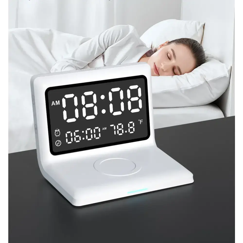 Alarm clock wireless charger for apple wireless fast charging Nexellus