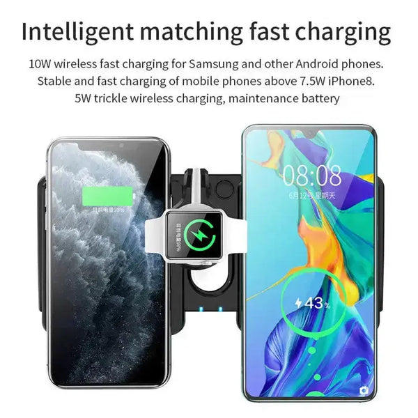 All-in-one wireless charger for apple iphone mobile phone watch Nexellus