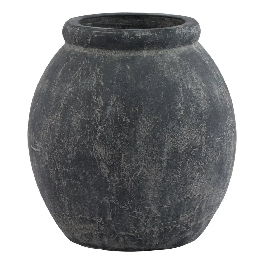 Amalfi grey jar shaped planter - Indoor Planters