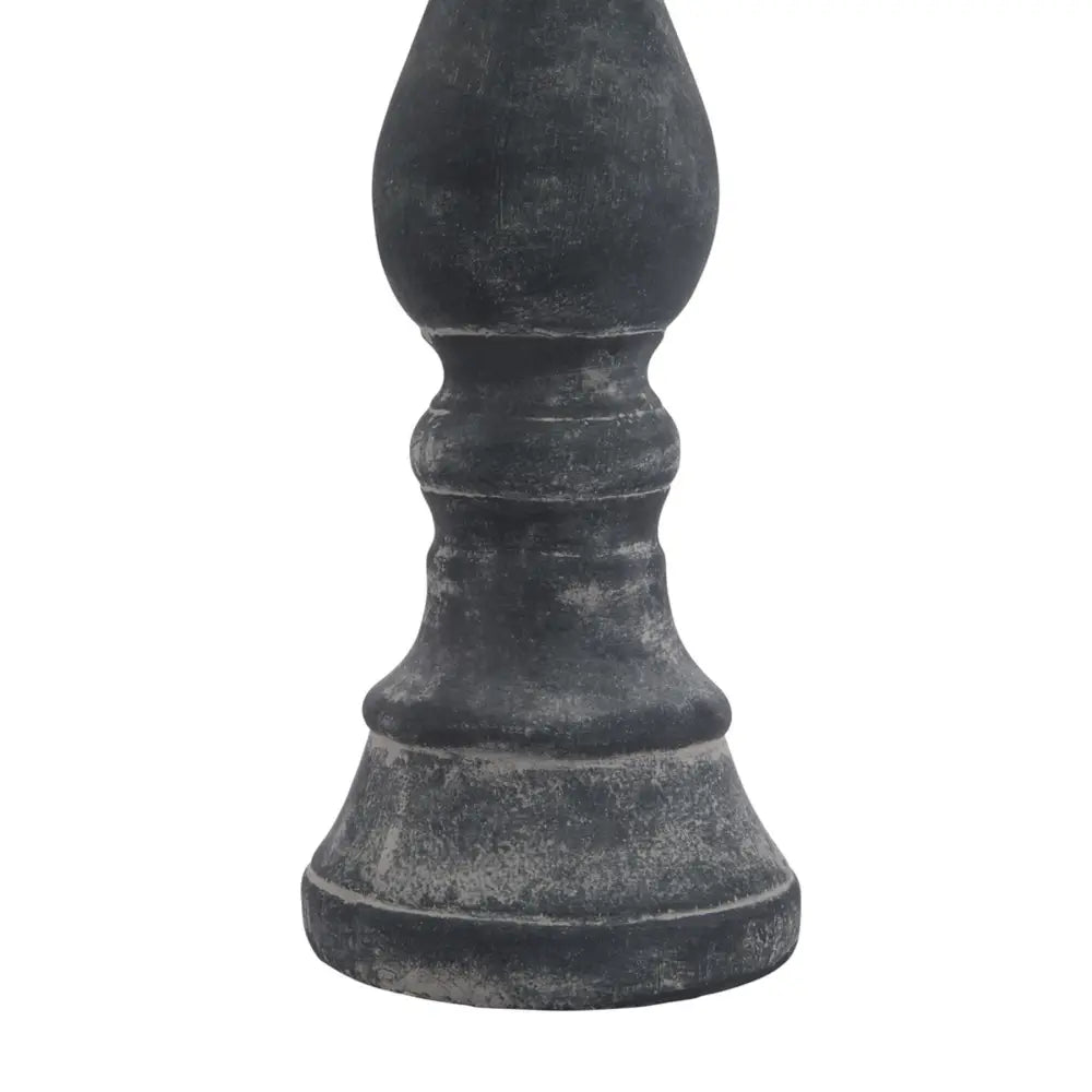 Amalfi large grey column candle holder - Candle Holders