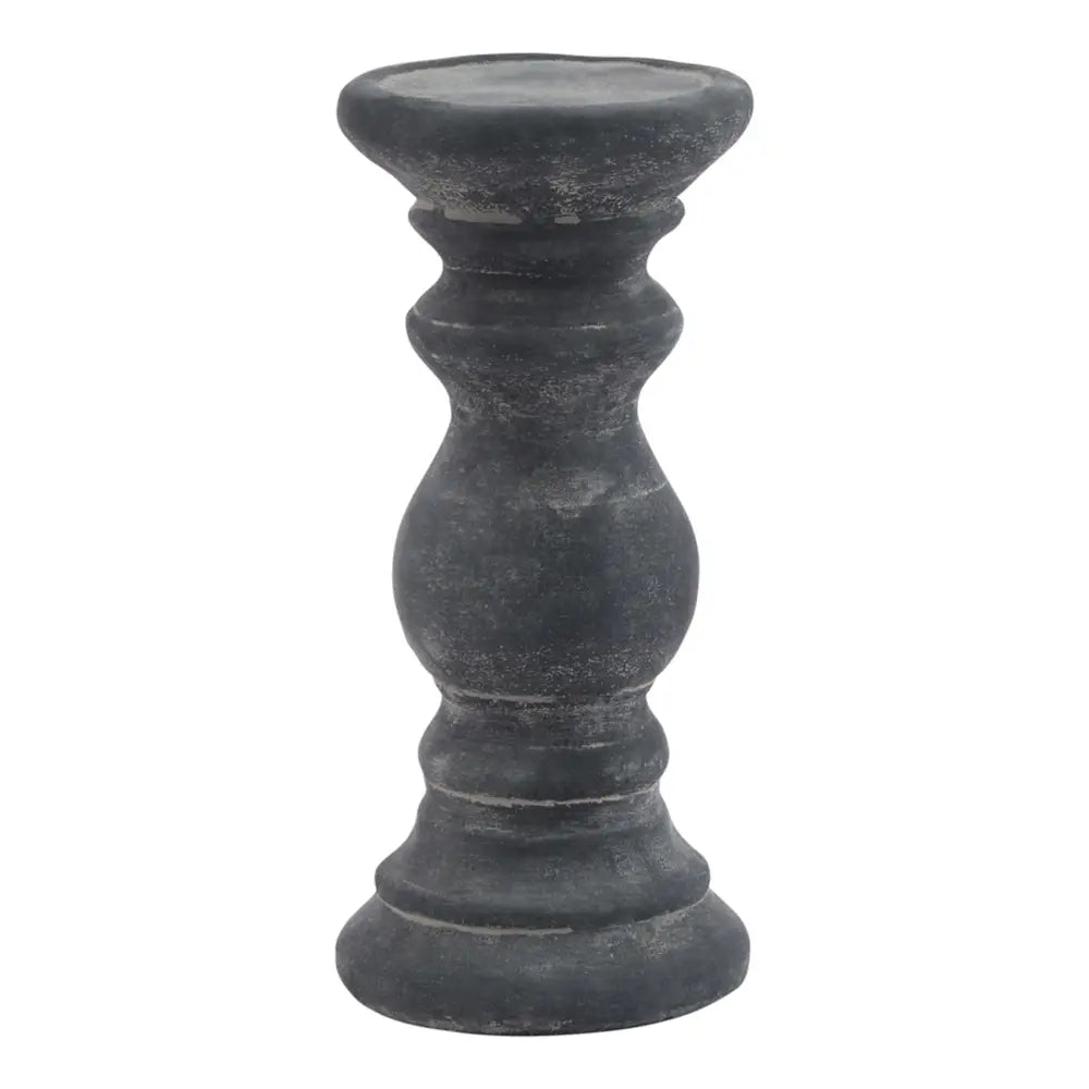 Amalfi small grey column candle holder - Candle Holders