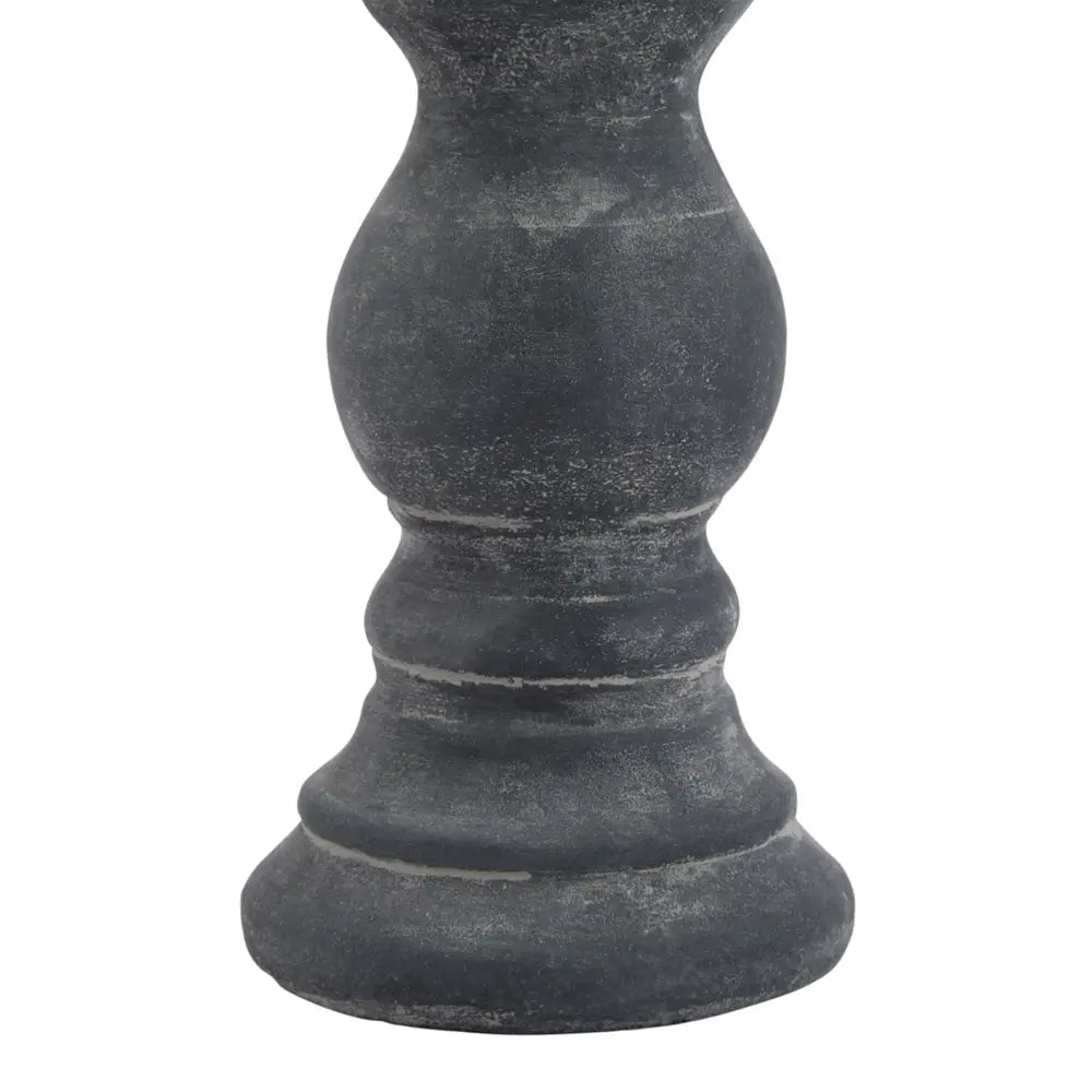 Amalfi small grey column candle holder - Candle Holders