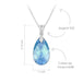 Aquamarine Silver Jewelry Set with Swarovski Crystal - Nexellus