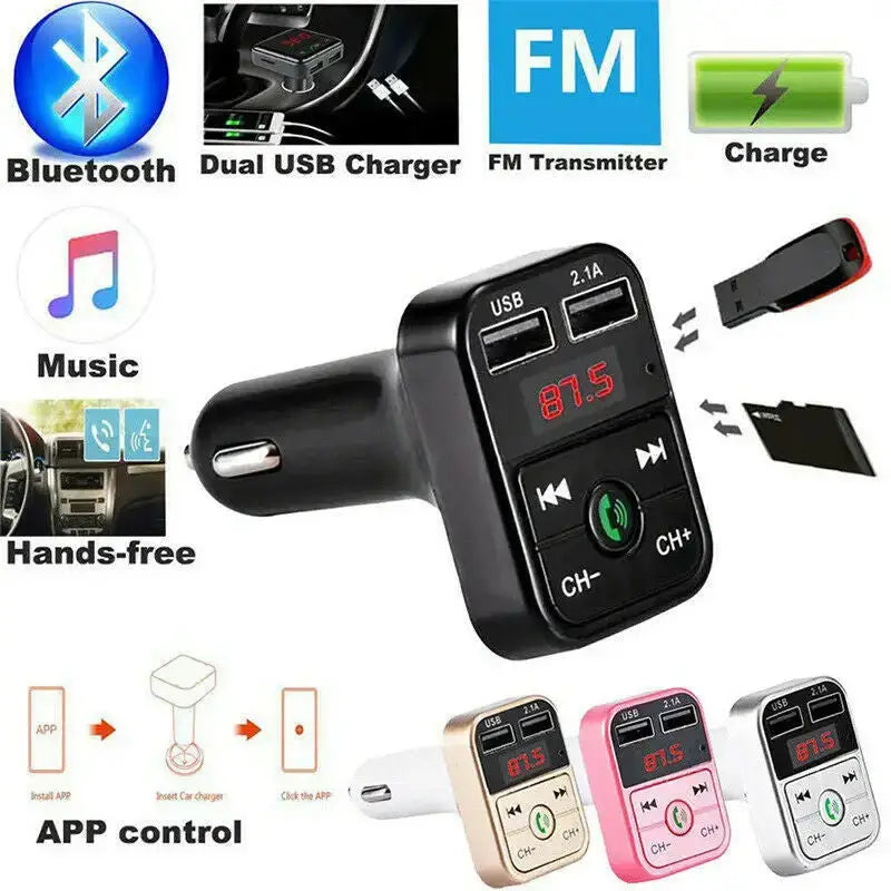 B2 car mp3 bluetooth hands-free car player fm transmitter car charger Nexellus