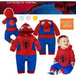 Baby clothes cotton spider man romper superman romper hooded jumpsuit Nexellus