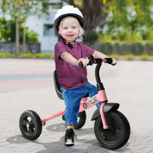 Baby kids children toddler tricycle ride on trike w/ 3 wheels pink Nexellus