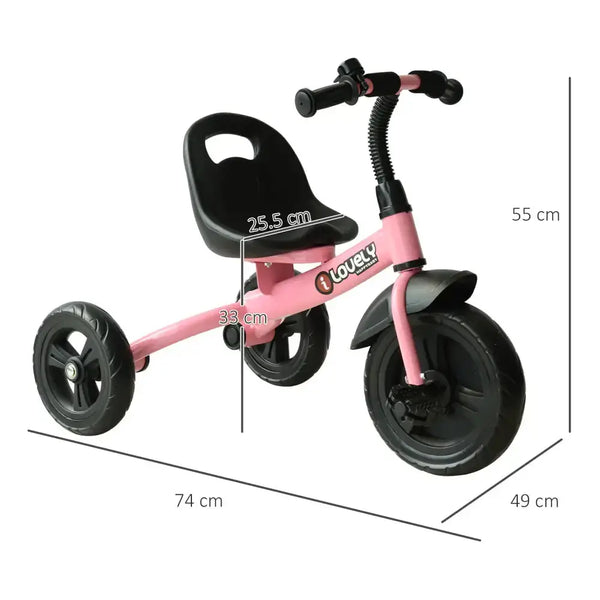 Baby kids children toddler tricycle ride on trike w/ 3 wheels pink Nexellus