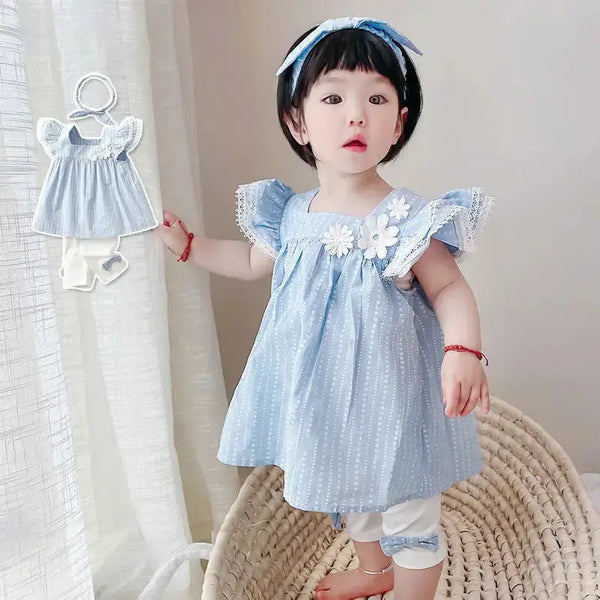 Baby water drop clothes cute girls suit, age group of children (3~8 Nexellus