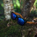 Bamboo wood classic style sunglasses with blue mirrored