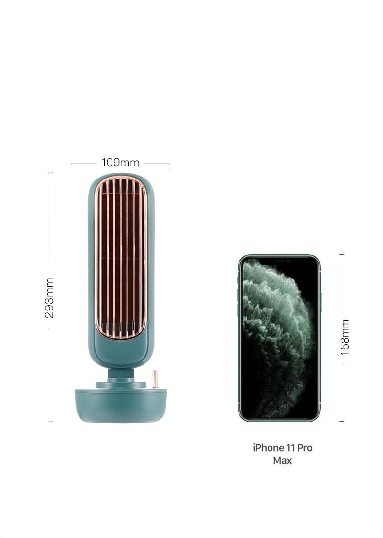 Ventilateur de tour d'humidification rétro, ventilateur de pulvérisation créatif deux en un