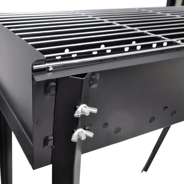 Bbq stand charcoal barbecue square 75 x 28 cm - Black