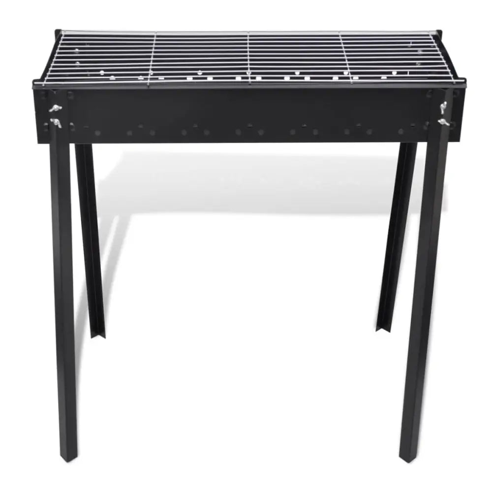 Bbq stand charcoal barbecue square 75 x 28 cm - Black