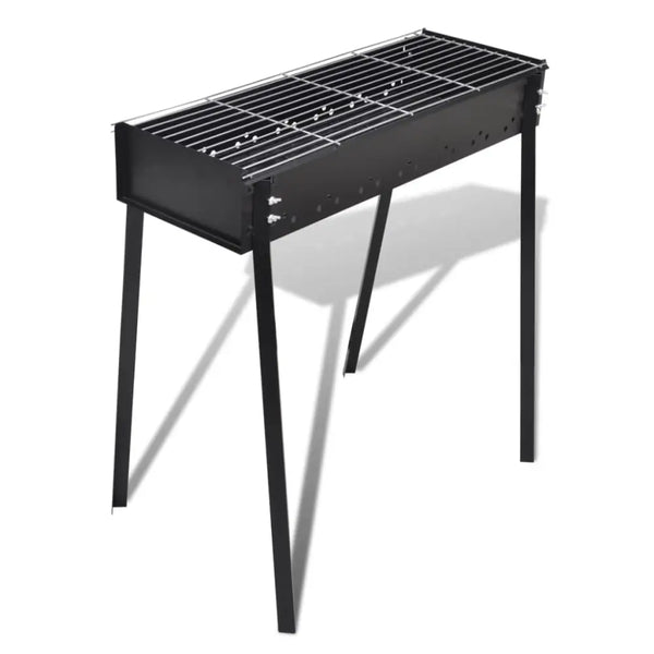 Bbq stand charcoal barbecue square 75 x 28 cm - Black