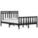 Bed frame black solid wood 140x190 cm Nexellus