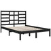 Bed frame black solid wood 140x200 cm Nexellus