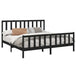 Bed frame black solid wood pine 200x200 cm Nexellus