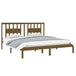 Bed frame honey brown solid wood pine 200x200 cm Nexellus