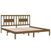 Bed frame honey brown solid wood pine 200x200 cm Nexellus