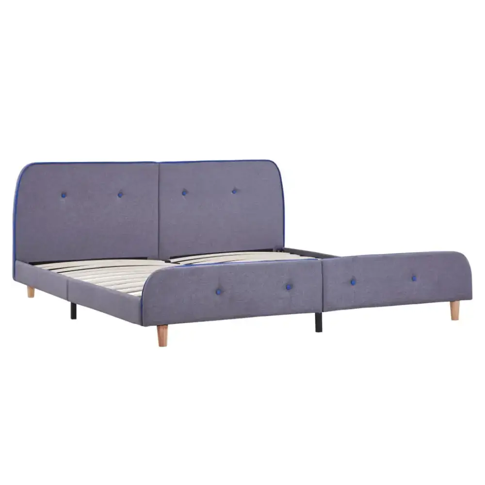 Bed frame light grey fabric 150x200 cm 5ft king size Nexellus