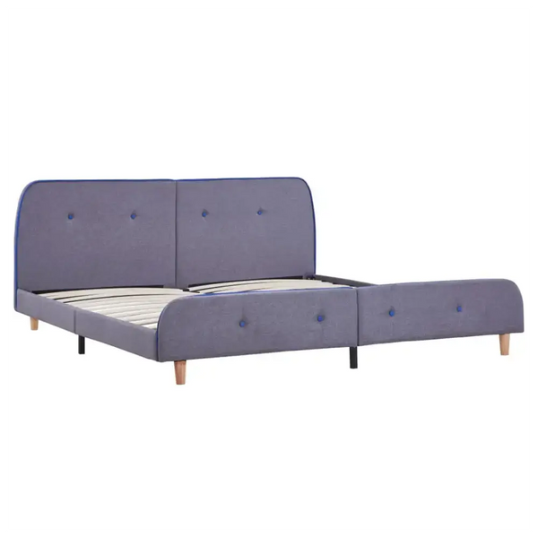 Bed frame light grey fabric 150x200 cm 5ft king size Nexellus