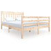 Bed frame solid wood 150x200 cm 5ft king size Nexellus