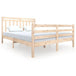 Bed frame solid wood 150x200 cm 5ft king size Nexellus