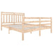 Bed frame solid wood 150x200 cm 5ft king size Nexellus