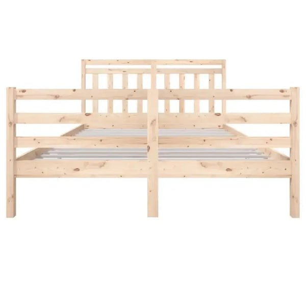 Bed frame solid wood 150x200 cm 5ft king size Nexellus