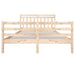 Bed frame solid wood 150x200 cm 5ft king size Nexellus