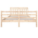 Bed frame solid wood 150x200 cm 5ft king size Nexellus