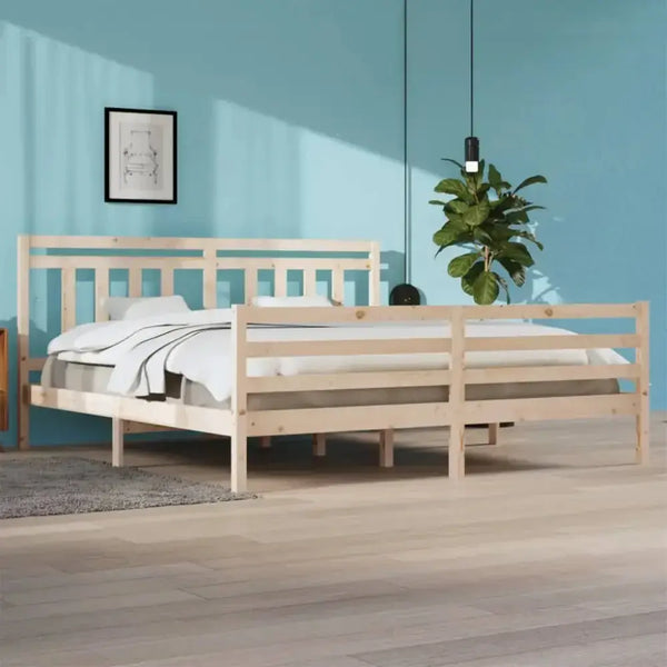 Bed frame solid wood 200x200 cm Nexellus