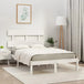 Bed frame white solid wood 120x200 cm Nexellus