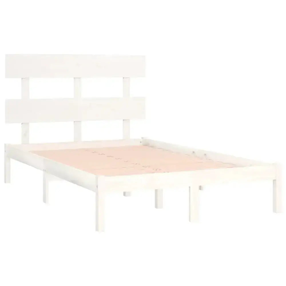 Bed frame white solid wood 120x200 cm Nexellus