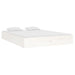 Bed Frame White Solid Wood 140x190 cm Nexellus