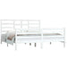 Bed frame white solid wood 180x200 cm 6ft super king Nexellus