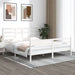 Bed frame white solid wood 180x200 cm 6ft super king Nexellus