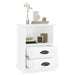 Bedside cabinet high gloss white 43x36x60 cm Nexellus