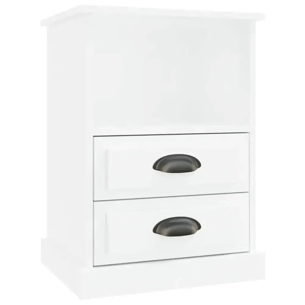 Bedside cabinet high gloss white 43x36x60 cm Nexellus